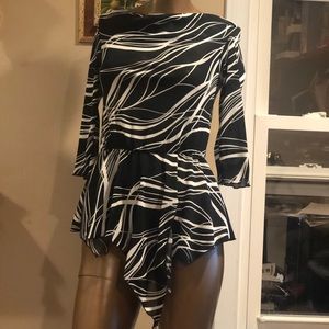 Moa moa asymmetrical peplum blouse size PM